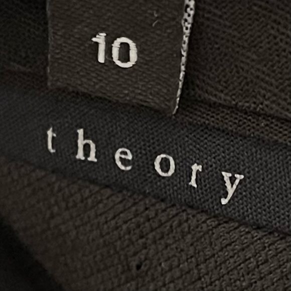 Theory Black Wool Blend Dress Trouser Classic Pants Size 10 - Picture 7 of 8